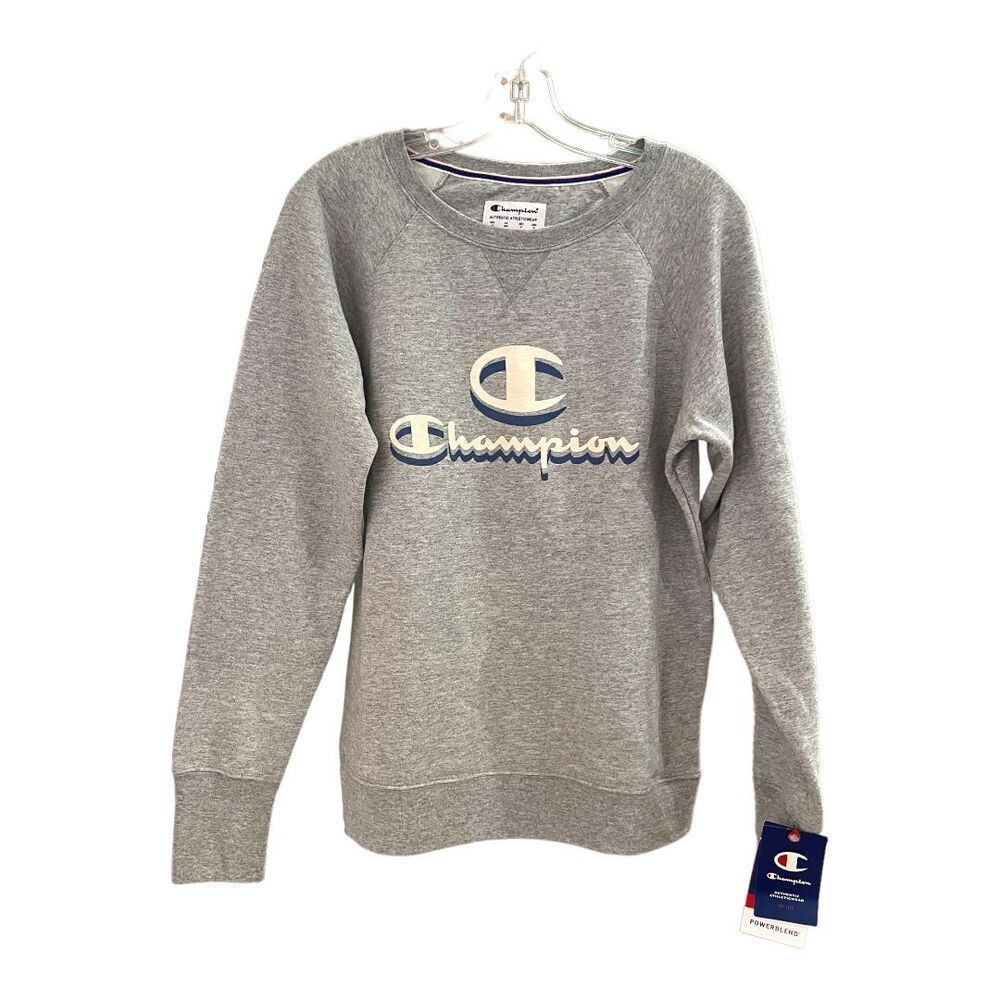 New! Champion Men’s Pullover Sweatshirt – Soft Grey, Size Medium, NWT